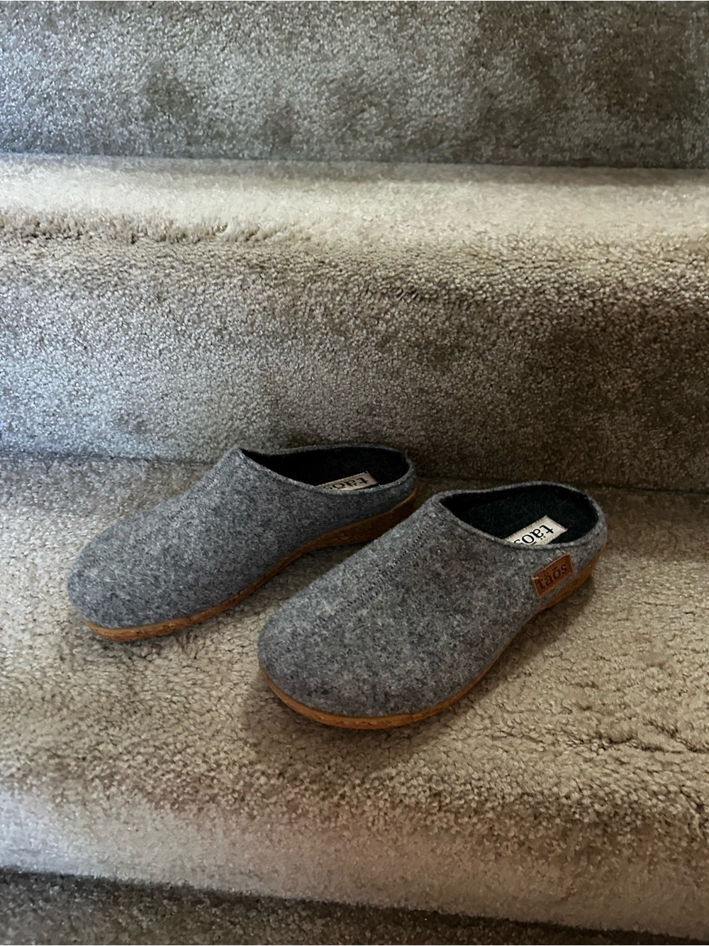 Taos Grey Wool Clogs Women’s 7-7.5 EUR 38 Made in Spain. - Picture 3 of 6